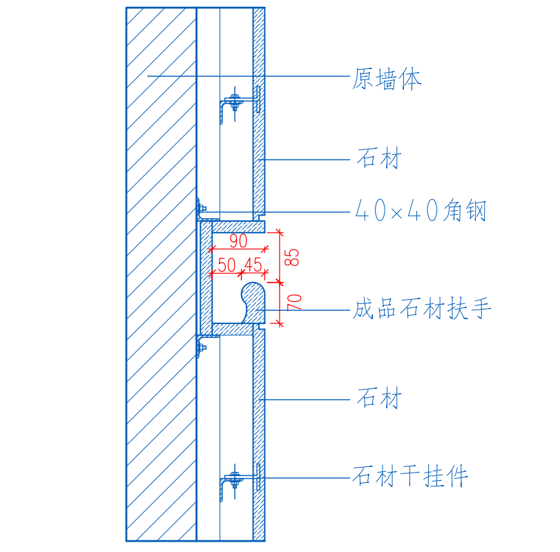 石材楼梯内嵌隐形扶手节点做法及案例(图9)