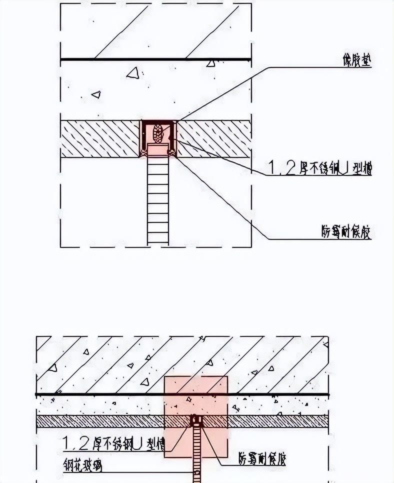 饰面石材设计要求 | 墙面石材细节构造示意图汇总(图9)