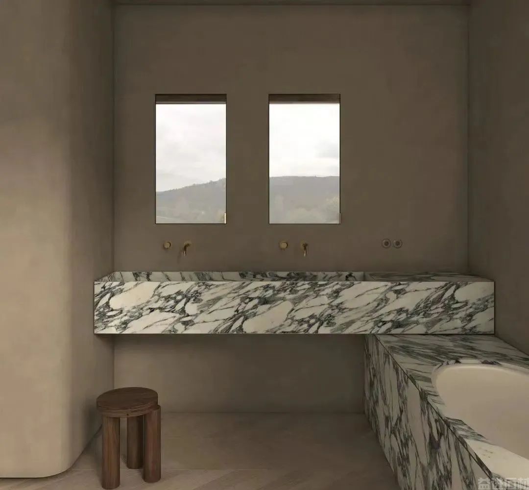 大理石在卫浴空间的搭配设计，真高级(图11)