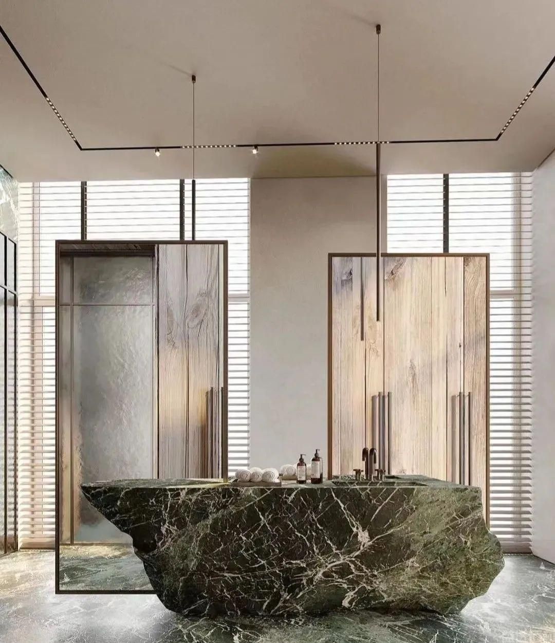 大理石在卫浴空间的搭配设计，真高级(图29)