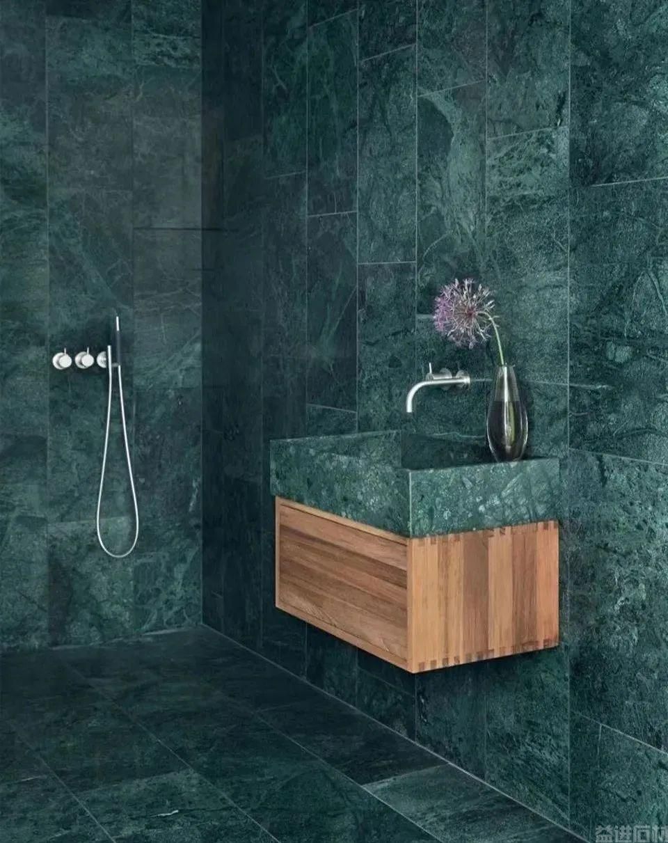 大理石在卫浴空间的搭配设计，真高级(图37)